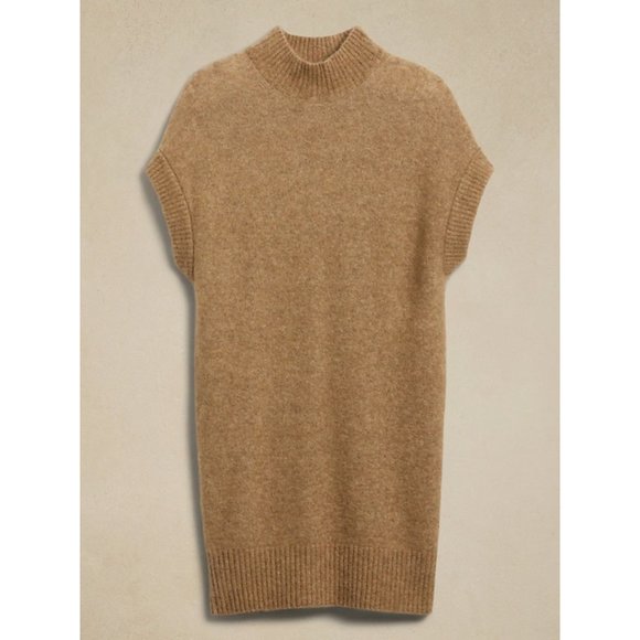 Banana Republic Adi Alpaca-Blend Sweater Dress in Camel - Picture 2 of 4
